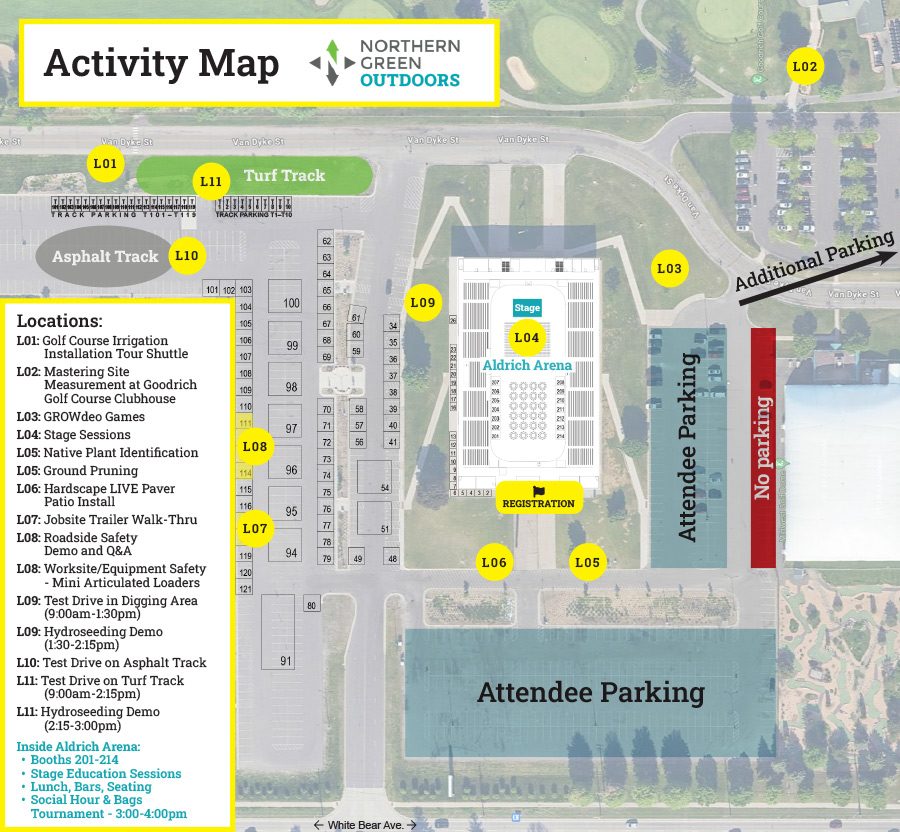 Activity Map for Northern Green OUTDOORS 2024